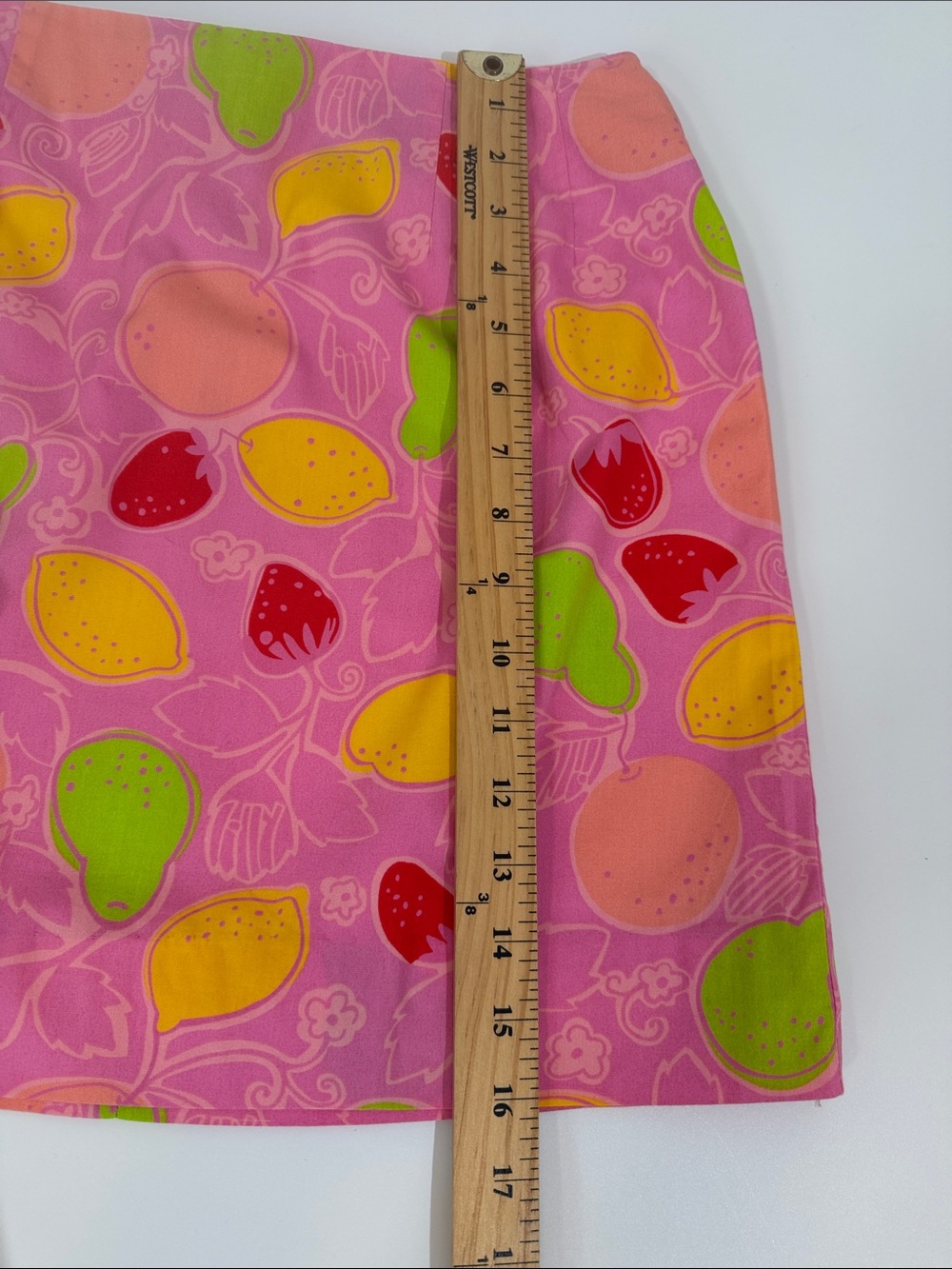 Vintage Lilly Pulitzer Skirt Size 6 Pink Colorful Fruit Print - Picture 5 of 8